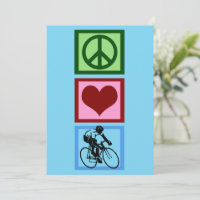 Peace Liebe Cycling Niedlich Blue Cyclist