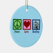 Peace Liebe Dach Niedlich Roof Company Keramik Ornament (Rechts)