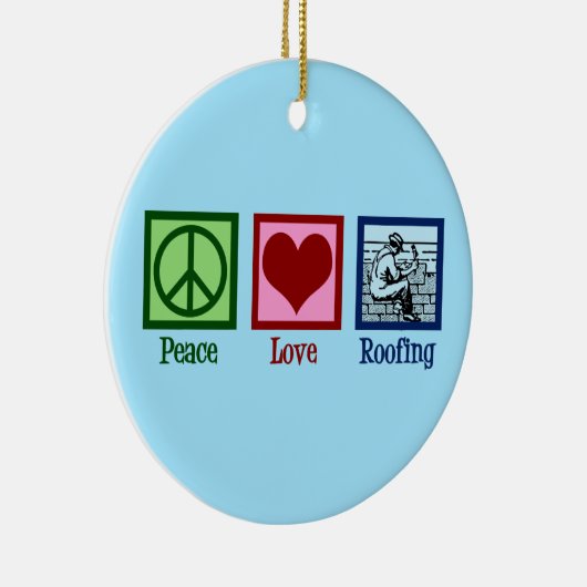 Peace Liebe Dach Niedlich Roof Company Keramik Ornament (Rechts)