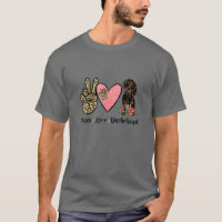 Peace Liebe Dackel Tier Lover Dog Valentin