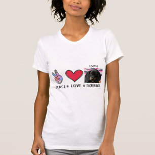 Peace Liebe Dackeln Hund liebt T - Shirt