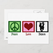 Peace Liebe Dance Postkarte (Vorne/Hinten)