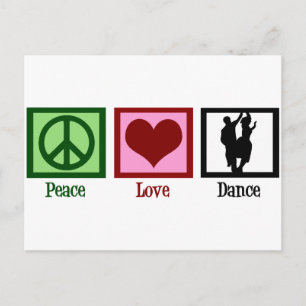 Peace Liebe Dance Postkarte