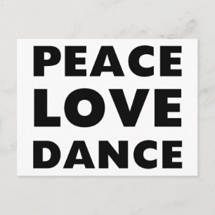 Peace Liebe Dance Postkarte