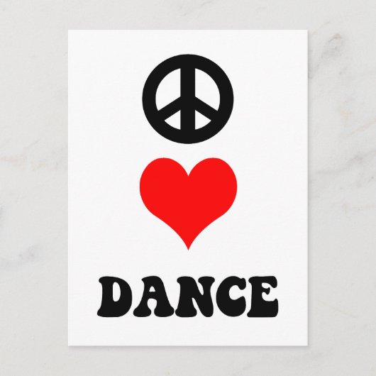Peace Liebe Dance Postkarte (Vorderseite)