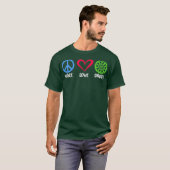 Peace Liebe Darts Niedlich Dart Player T-Shirt (Vorne ganz)