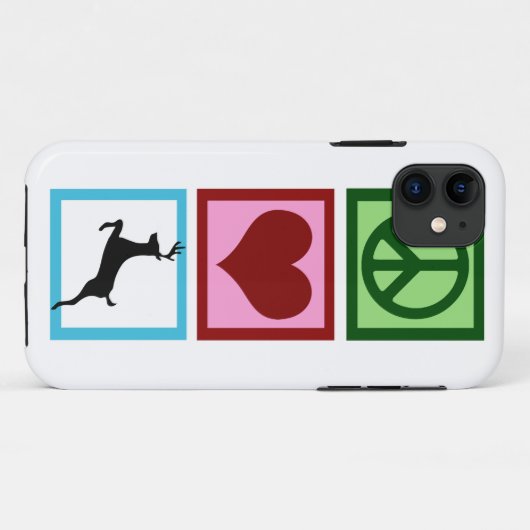 Peace Liebe Deer Case-Mate iPhone Hülle (Rückseite (Horizontal))