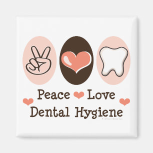 Peace Liebe Dental Hygiene Magnet