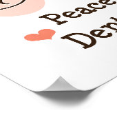Peace Liebe Dental Hygiene Poster (Ecke)