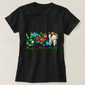 Peace Liebe Dental Tooth Dentist Assistentin Chris T-Shirt (Design vorne)