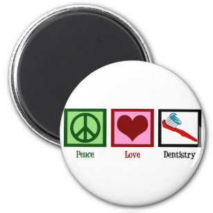 Peace Liebe Dentistry Magnet