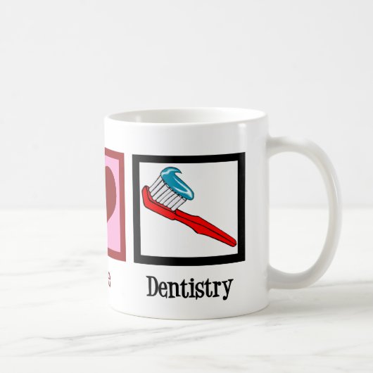 Peace Liebe Dentistry Niedlich Dentist Kaffeetasse (Rechts)