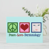 Peace Liebe Dermatology Feiertagskarte (Stehend Vorderseite)