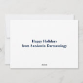 Peace Liebe Dermatology Feiertagskarte (Rückseite)