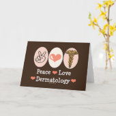 Peace Liebe Dermatology Greeting Card Karte (Gelbe Blume)
