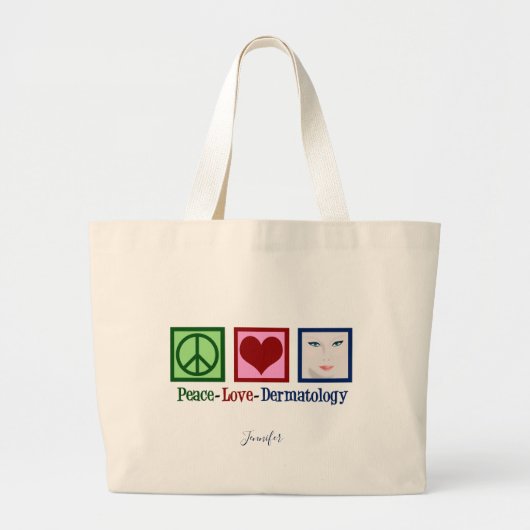 Peace Liebe Dermatology Jumbo Stoffbeutel (Vorne)