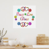 PEACE LIEBE DISCO POSTER (Küche)