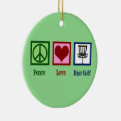 Peace Liebe Disk Golf Keramik Ornament (Rechts)