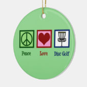 Peace Liebe Disk Golf Keramik Ornament (Links)