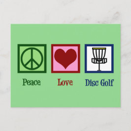 Peace Liebe Disk Golf Postkarte