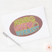 PEACE LIEBE DIVERSITY Aufkleber (Umschlag)