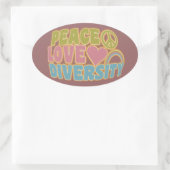 PEACE LIEBE DIVERSITY Aufkleber (Tasche)
