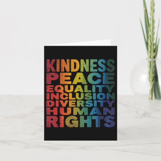 Peace Liebe Diversity Inklusion Equality Black His Karte (Vorderseite)