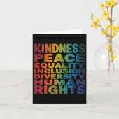 Peace Liebe Diversity Inklusion Equality Black His Karte (Gelbe Blume)