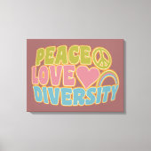 PEACE LIEBE DIVERSITY-Leinwand Leinwanddruck (Vorderseite)