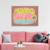 PEACE LIEBE DIVERSITY-Leinwand Leinwanddruck (Insitu (Wohnzimmer))