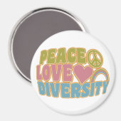 PEACE LIEBE DIVERSITY Magnet (Vorderseite/Rückseite)
