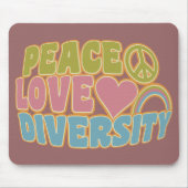 PEACE LIEBE DIVERSITY Mousepad (Vorne)