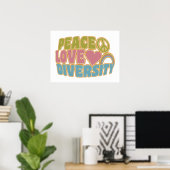 PEACE LIEBE DIVERSITY Poster (Heimbüro)