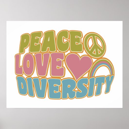 PEACE LIEBE DIVERSITY Poster (Vorne)