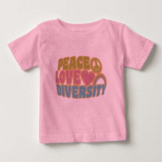 PEACE LIEBE DIVERSITY Shirt - wählen Sie Stil & Fa (Vorderseite)