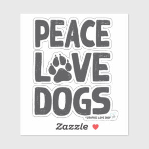 Peace Liebe Dogs © GraphicLoveShop Aufkleber