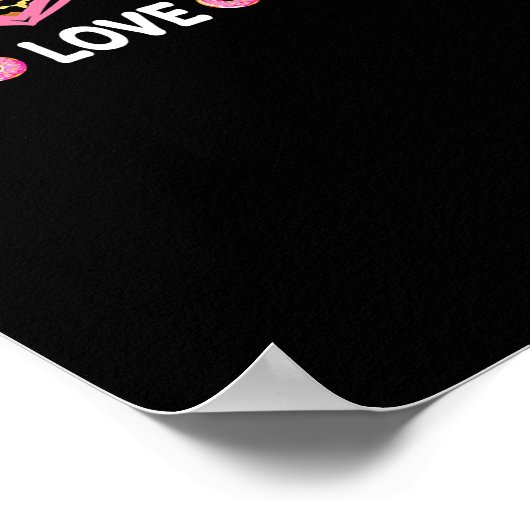 Peace Liebe Donuts Funny Doughnut Lover Men Women Poster (Ecke)