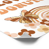 Peace Liebe Donuts Groovy Retro Party Zeichen Poster (Ecke)