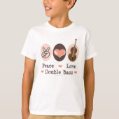 Peace Liebe Double Bass Kids T - Shirt (Vorderseite)