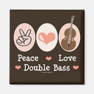 Peace Liebe Double Bass Magnet