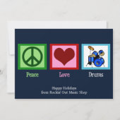 Peace Liebe Drums Custom Music Shop Weihnachten (Vorderseite)