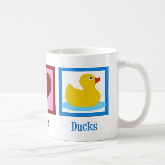 Peace Liebe Ducks Kaffeetasse (Rechts)