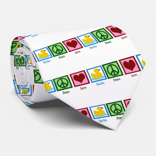 Peace Liebe Ducks Krawatte (Gerollt)