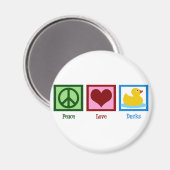 Peace Liebe Ducks Magnet (Vorderseite/Rückseite)