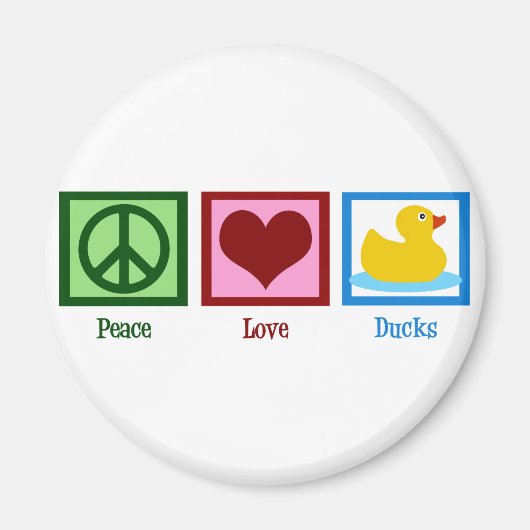 Peace Liebe Ducks Magnet (Vorne)