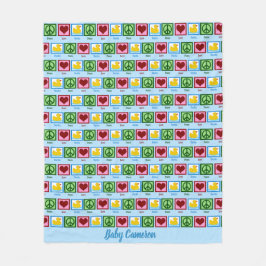 Peace Liebe Ducks Niedliches Baby Fleecedecke