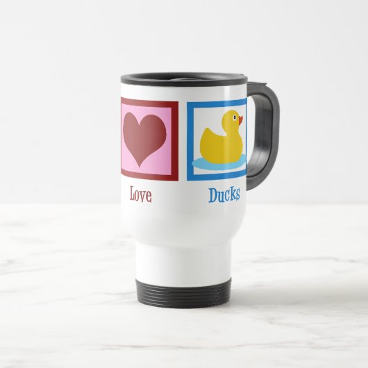 Peace Liebe Ducks Reisebecher (VorderseiteRechts)