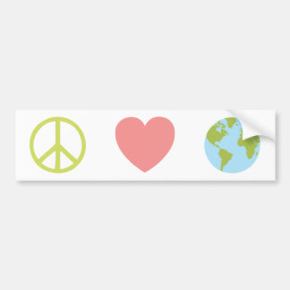 Peace Liebe Earth Autoaufkleber