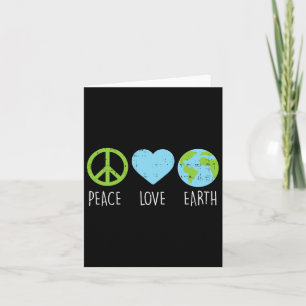 Peace Liebe Earth Cool Hippie Hippy Environmentali Karte