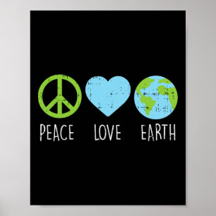 Peace Liebe Earth Cool Hippie Hippy Environmentali Poster